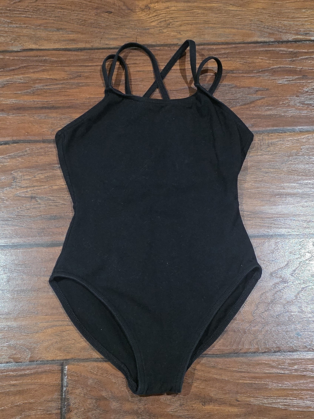 Capezio Black Kids Leotard with Crisscross Straps